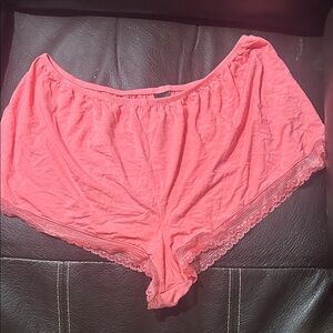 Victoria's Secret Pink Lace Trim Pajama Shorts